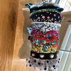 Headband lot haul dozen varied headbands floral pearl polka dots floral handmade